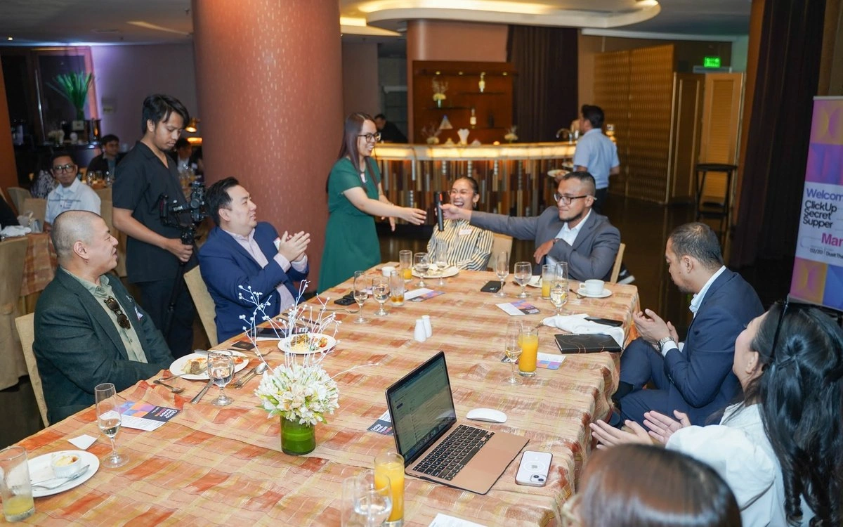 Guests at the ClickUp Secret Supper Manila